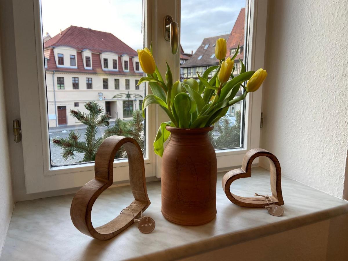 Appartamento Zum Mathildenbrunnen Quedlinburg Esterno foto